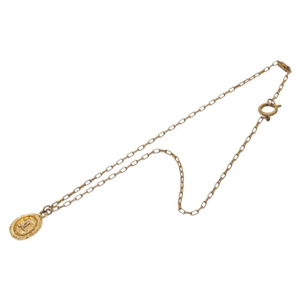 CHANEL Authentic Vintage Gold Logo Necklace - Picture 4 of 8